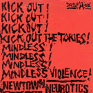 Image of the cover of  'Kick Out the Tories'/Mindless Violence' single